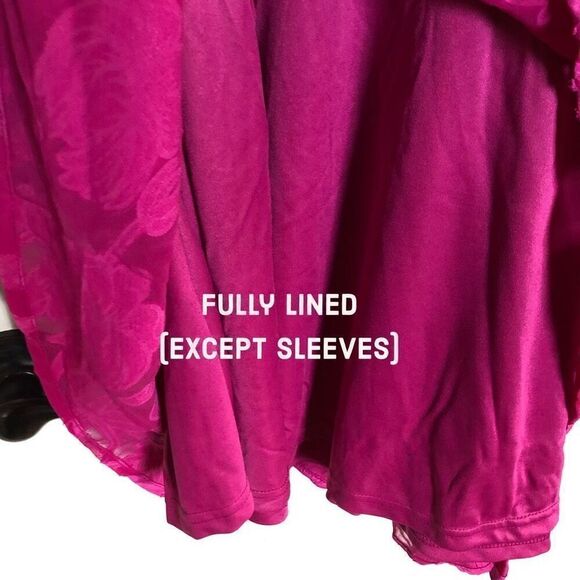 BOG BAND OF THE FREE - NWT “Kiss Me” Peplum Tiered Mini Dress in Fuchsia - Picture 14 of 16